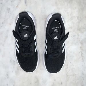 Adidas Kids Black + White Tennis Shoes